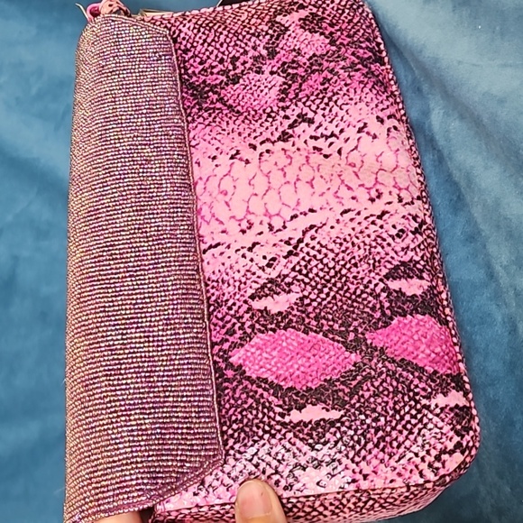 Vintage 1990s Gattinoni made in italy purse, beaded, fake snake skin - Picture 10 of 14